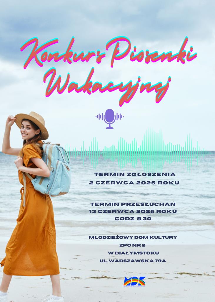 Plakat Konkurs Piosenki Wakacyjnej
