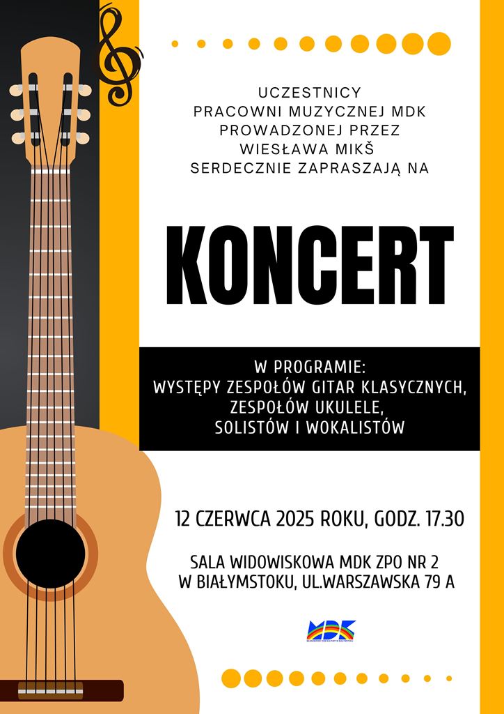 Koncert gitar i ukulele Plakat A3